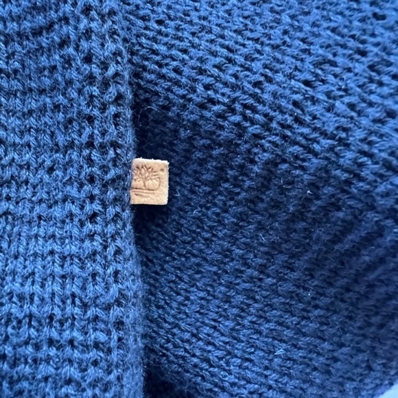 Timberland mock neck 1/4 zip sweater with Fair Isle design on sleeves - Picture 6 of 12